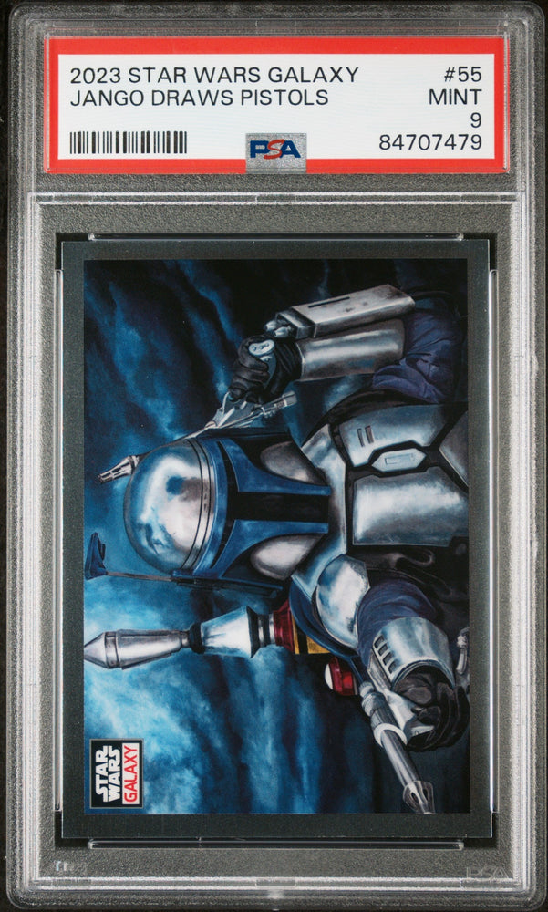 2023 TOPPS CHROME STAR WARS GALAXY JANGO DRAWS PISTOLS  #55 - PSA 9 (Online Order Only)