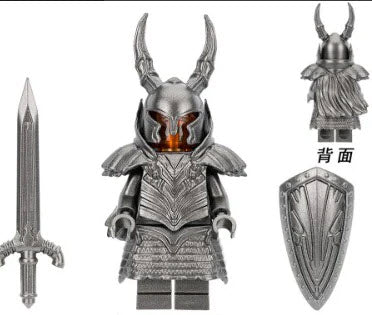 Silver Dark Soul Knight Custom Minifig (Online Only)