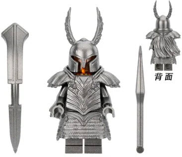Silver Dark Soul Knight Custom Minifig (Online Only)