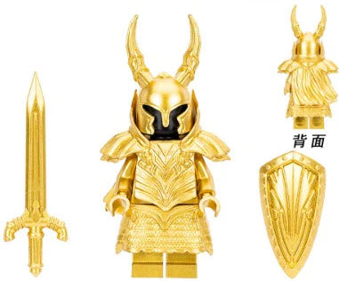 Gold Dark Soul Knight Custom Minifig (Online Only)