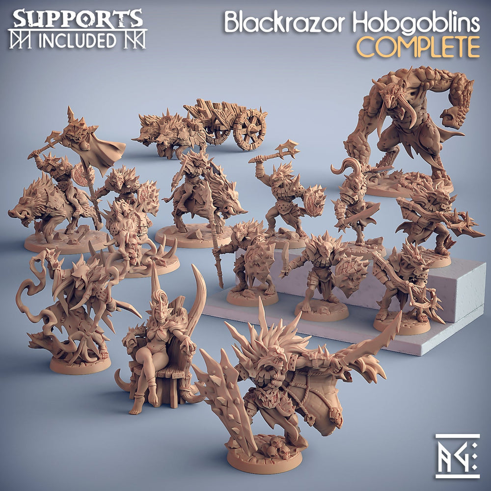 3D Printed Artisan Guild Hobgoblin Razorbeast Riders Blackrazor Hobgoblins 28mm 32mm (Online Only)