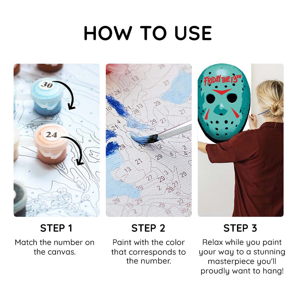 Jason's Mask - Paint By Numbers Kit (ONLINE ORDER ONLY)