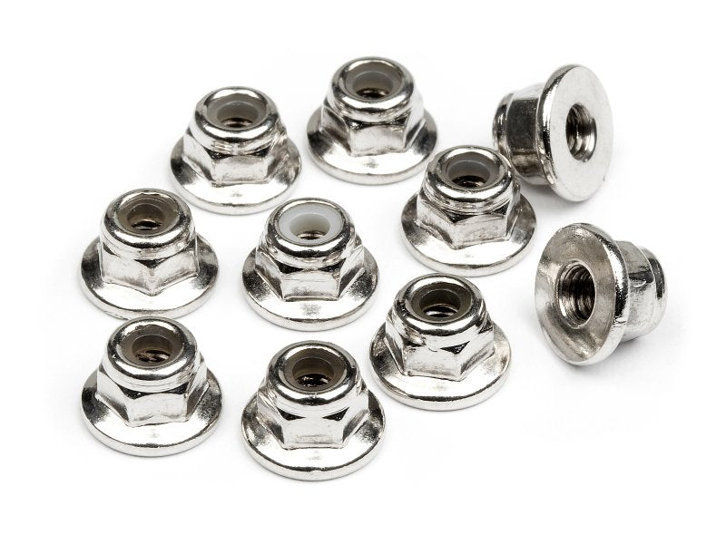 HPI Racing Flanged Lock Nut M3 (10pcs) (ONLINE ORDER ONLY)