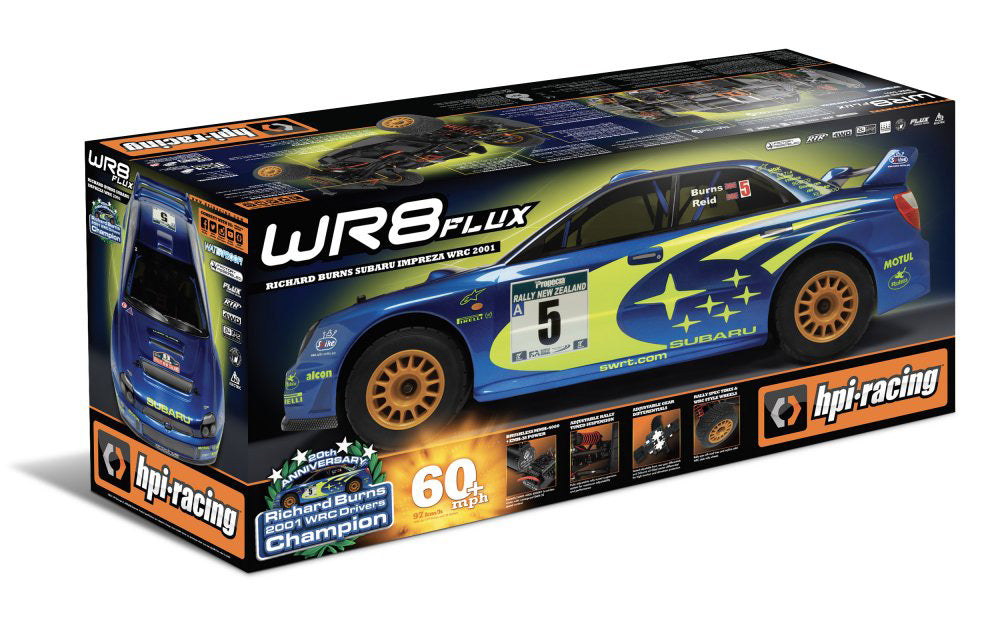 HPI Racing WR8 Flux 2001 WRC Subaru Impreza 1/8 4WD RTR Rally Car
