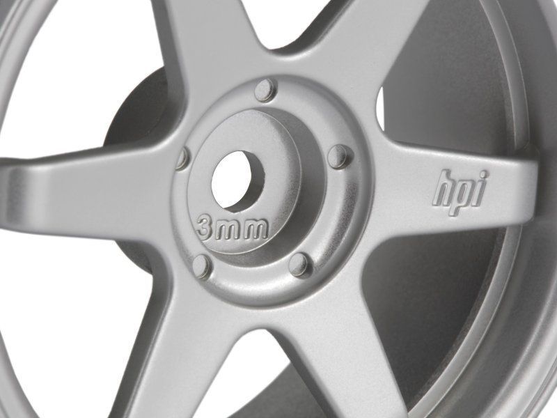 HPI Racing TE37 Wheel 26mm Matte Chrome (3mm Offset) 160752 (ONLINE ORDER ONLY)
