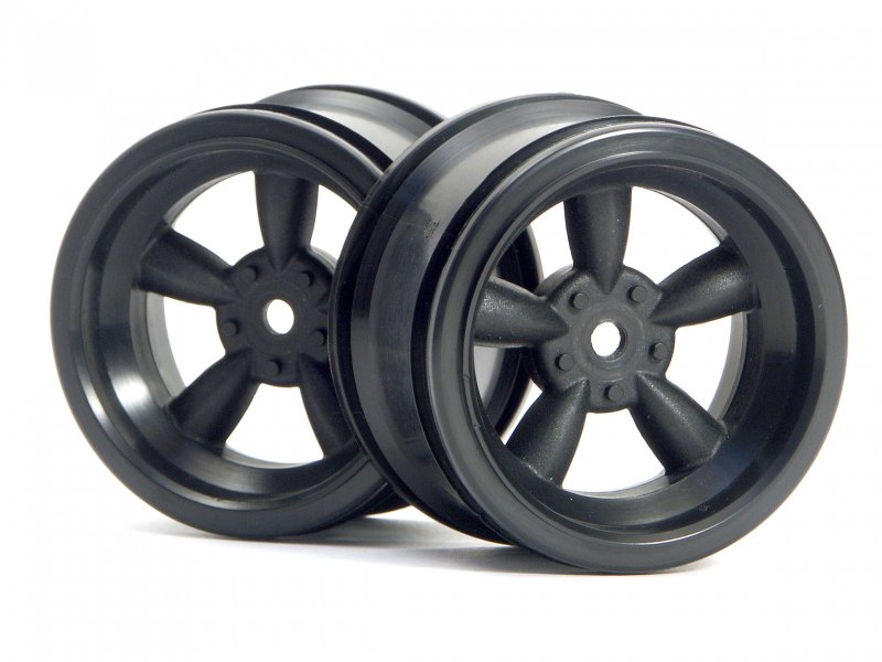 HPI Racing Black Vintage 5 Spoke Wheel 31mm 6mm Offset (2pcs) (ONLINE ORDER ONLY)