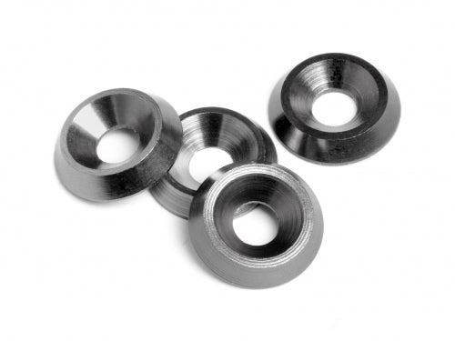 HPI Racing Cone Washer 3X9X2mm Gunmetal (4pcs) E10 (ONLINE ORDER ONLY)