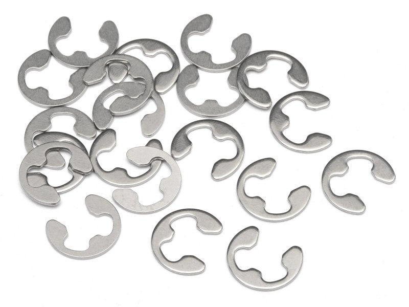 HPI Racing E Clip E-4HD (20pcs) Stainless Steel (ONLINE ORDER ONLY)