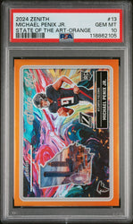 Graded 2024 Panini Zenith Michael Penix Jr #13 State of the Art Orange Rookie RC Football Card PSA 10 Gem Mint (ONLINE ORDER ONLY)