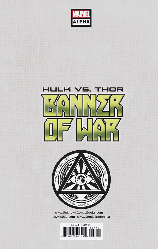 Hulk Vs. Thor: Banner Of War Alpha 1 Unknown Comics Tyler Kirkham Exclusive Virgin Var (05/04/2022) (05/11/2022) (Online Order Only)