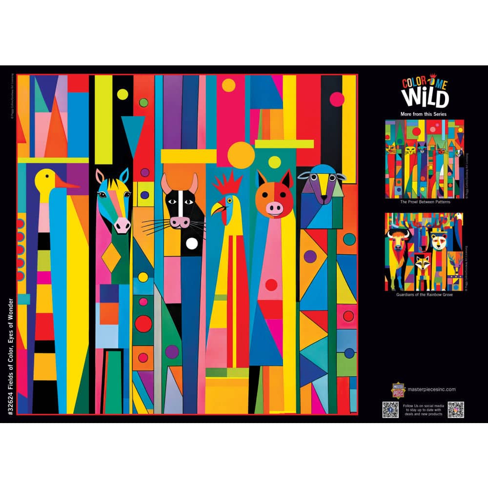 Color Me Wild - Fields of Color, Eyes of Wonder 500 Piece Jigsaw Puzzle