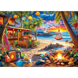 Paradise Beach - Island Hangout 500 Piece Jigsaw Puzzle