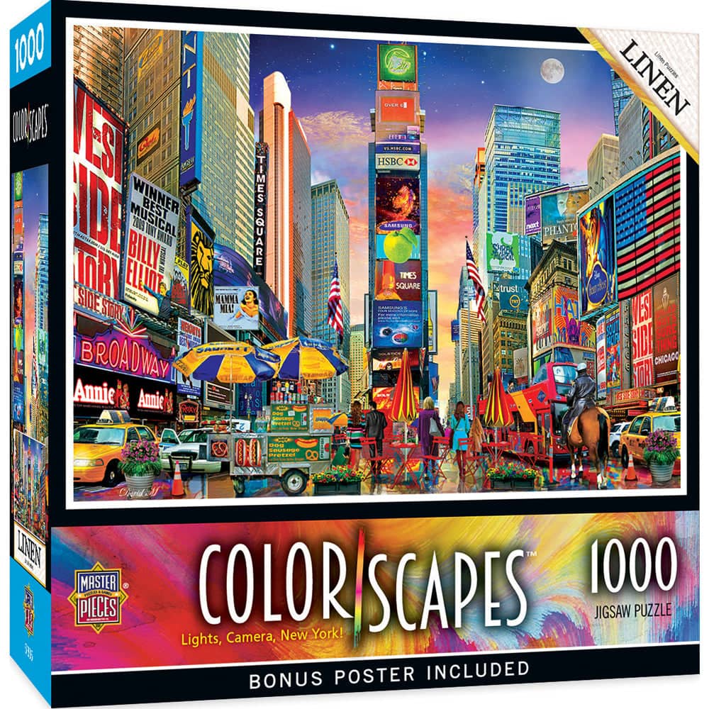 Colorscapes - Lights, Camera, New York! 1000 Piece Jigsaw Puzzle (ONLINE ORDER ONLY)