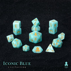 Kraken Dice - Iconic Blue: Everlasting 14pc Polyhedral Dice Set (ONLINE ORDER ONLY)