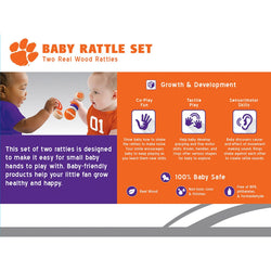 Clemson Tigers - Baby Rattles 2-Pack (ONLINE ORDER ONLY)