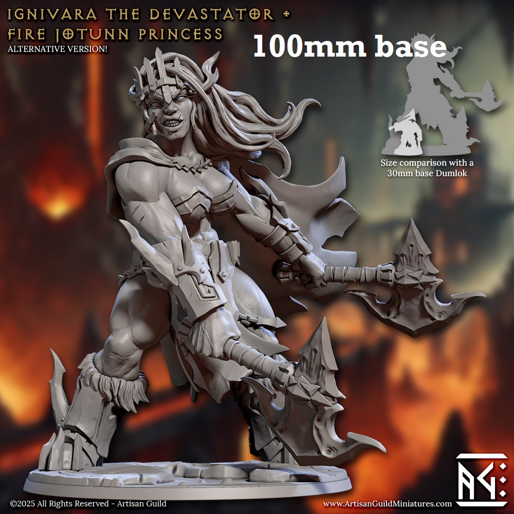 Ignivara the Devastator, Fire Jotunn Princess (Epic Giant Boss) (Online Only)