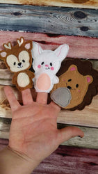 Forest animal - finger puppet - woodland animal - puppet show- quiet toy - party favor - animal - children -educational - pretend play (ONLINE ORDER ONLY)