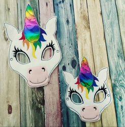 Felt Unicorn Mask - Rainbow Unicorn- magical (ONLINE ORDER ONLY)