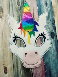 Felt Unicorn Mask - Rainbow Unicorn- magical (ONLINE ORDER ONLY)