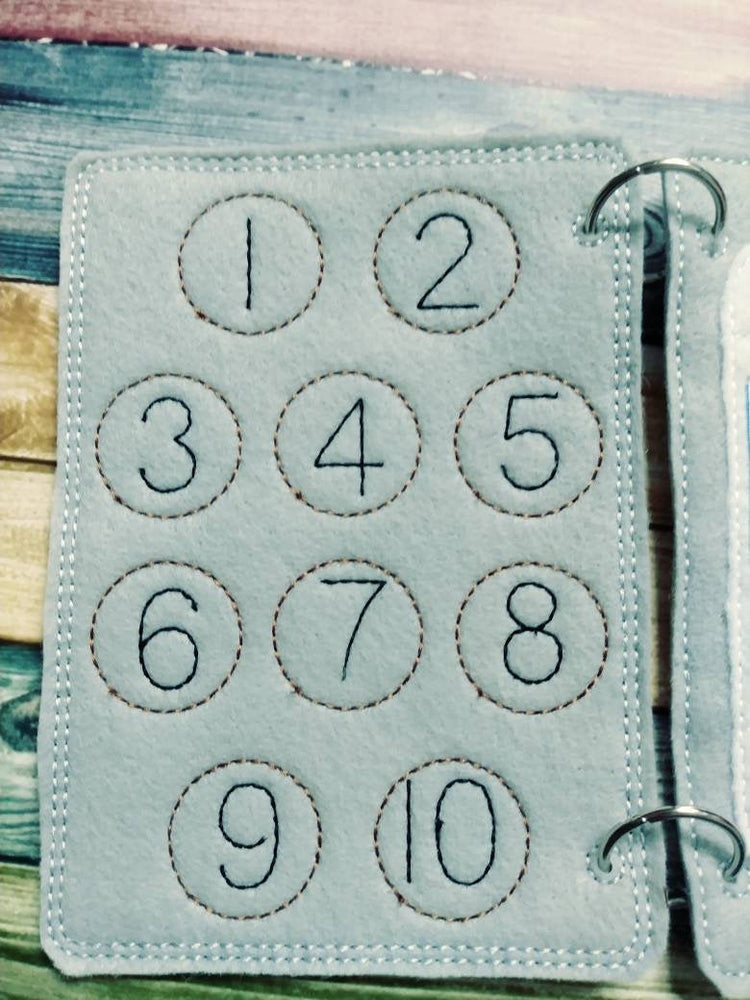 Learn to count  - Toddler quiet book page - toddler busy book - counting from 1 -10 page - learning page - number page - busy book (ONLINE ORDER ONLY)