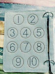Learn to count  - Toddler quiet book page - toddler busy book - counting from 1 -10 page - learning page - number page - busy book (ONLINE ORDER ONLY)