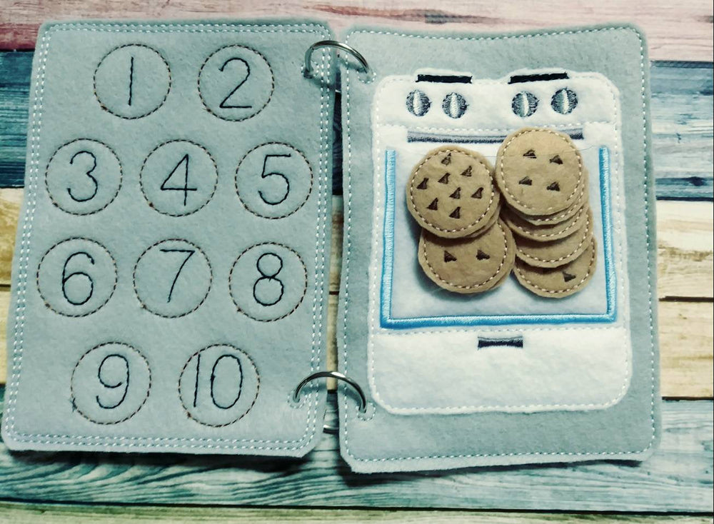 Learn to count  - Toddler quiet book page - toddler busy book - counting from 1 -10 page - learning page - number page - busy book (ONLINE ORDER ONLY)