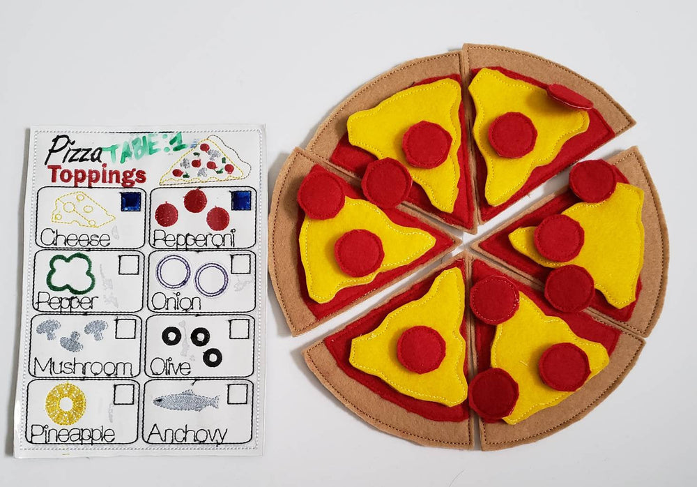 Felt Food Pizza - pretend play  Pizza Restaurant play set - felt food - pretend play - build your own (ONLINE ORDER ONLY)