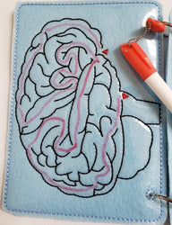 Human Brain puzzle quiet book page - brain maze - learning board - Medical Play Set - human body - busy board education (ONLINE ORDER ONLY)