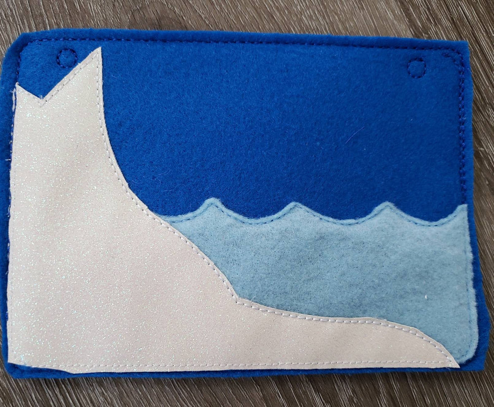 Felt finger puppet animal - Arctic Animal quiet book page -  Gift for kids - habitat - Party Favor - learning toy - animals and biomes (ONLINE ORDER ONLY)