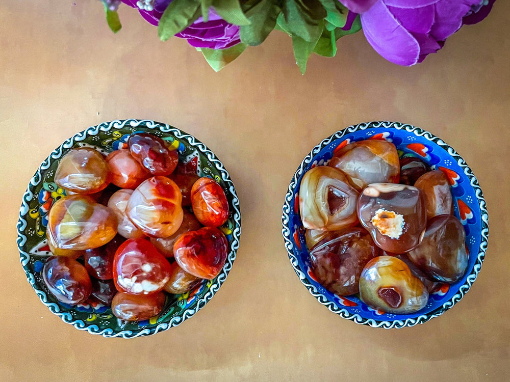 Pocket Sized Carnelian Hearts (ONLINE ORDER ONLY)
