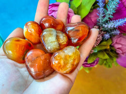 Pocket Sized Carnelian Hearts (ONLINE ORDER ONLY)