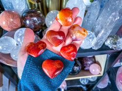 Pocket Sized Carnelian Hearts (ONLINE ORDER ONLY)