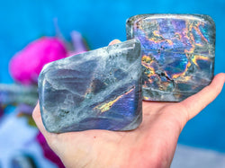 Purple Labradorite Crystal Freeform, Rainbow Labradorite, White Labradorite (ONLINE ORDER ONLY)