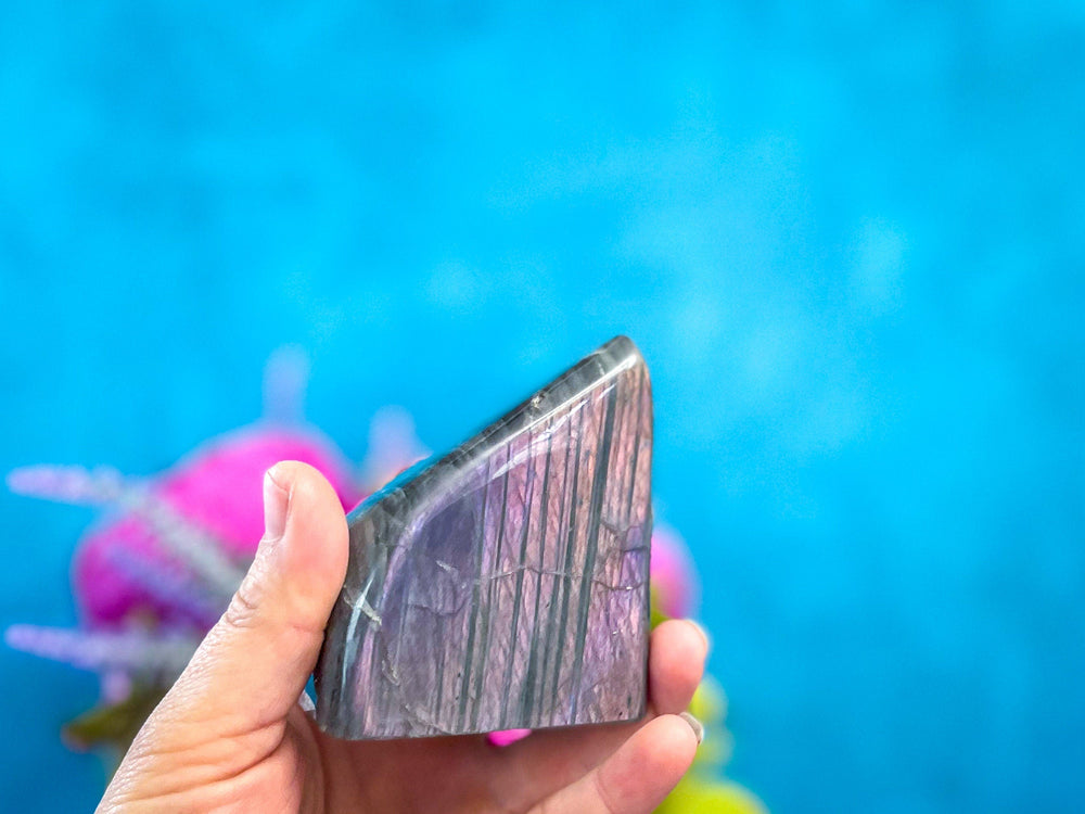 Purple Labradorite Crystal Freeform, Rainbow Labradorite, White Labradorite (ONLINE ORDER ONLY)