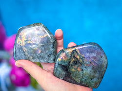 Purple Labradorite Crystal Freeform, Rainbow Labradorite, White Labradorite (ONLINE ORDER ONLY)