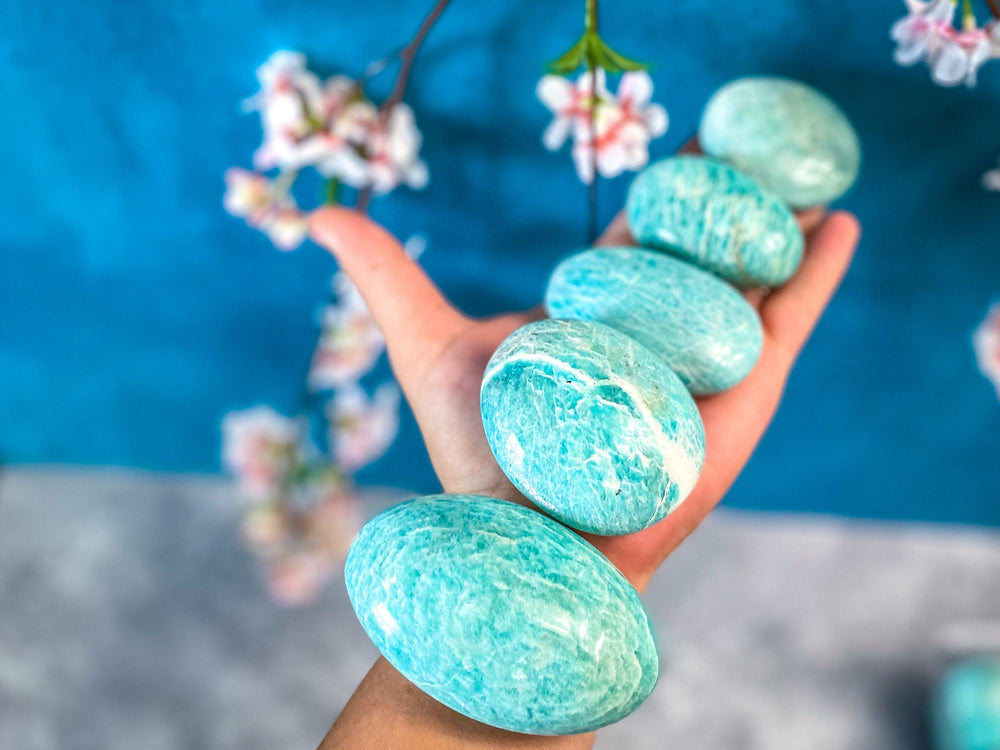 Ethically Sourced Amazonite palm stone. Amazonstone (ONLINE ORDER ONLY)