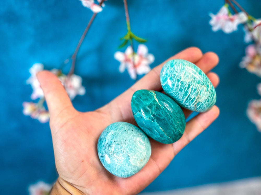Ethically Sourced Amazonite palm stone. Amazonstone (ONLINE ORDER ONLY)