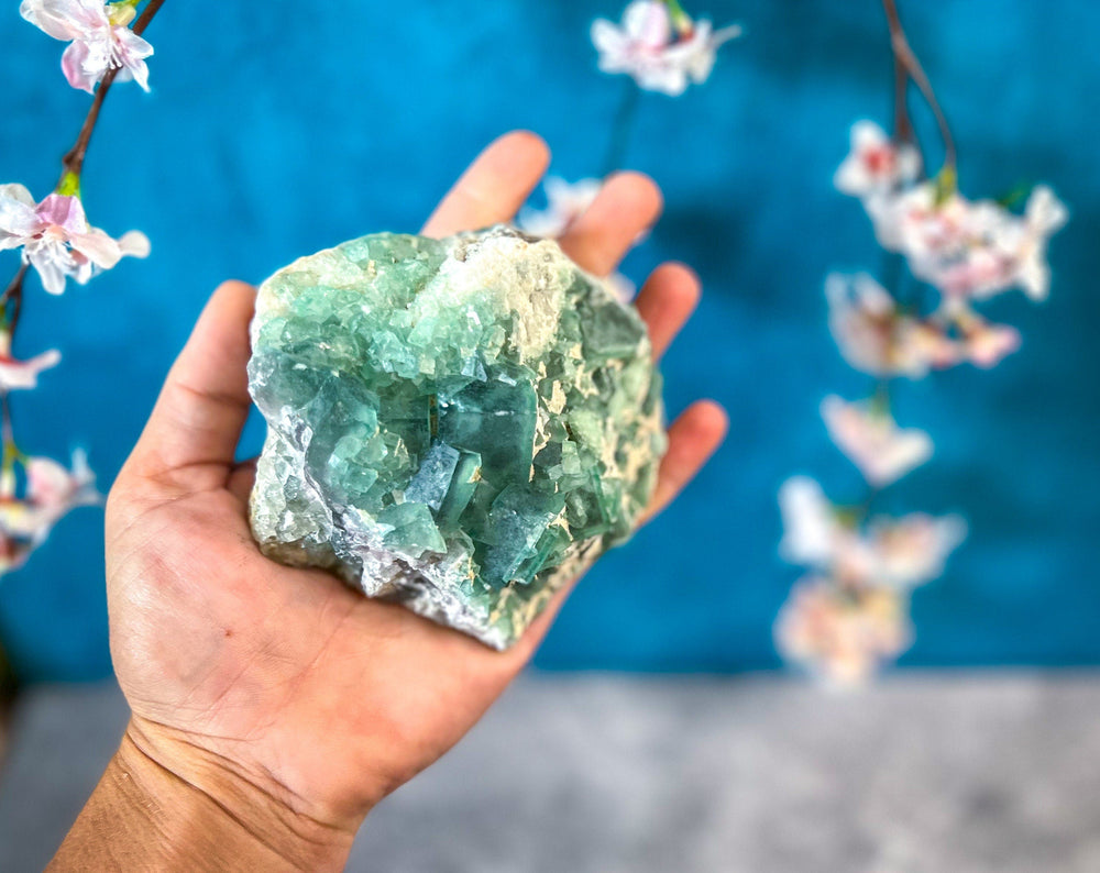 Green cubic Fluorite Mineral Specimen (ONLINE ORDER ONLY)