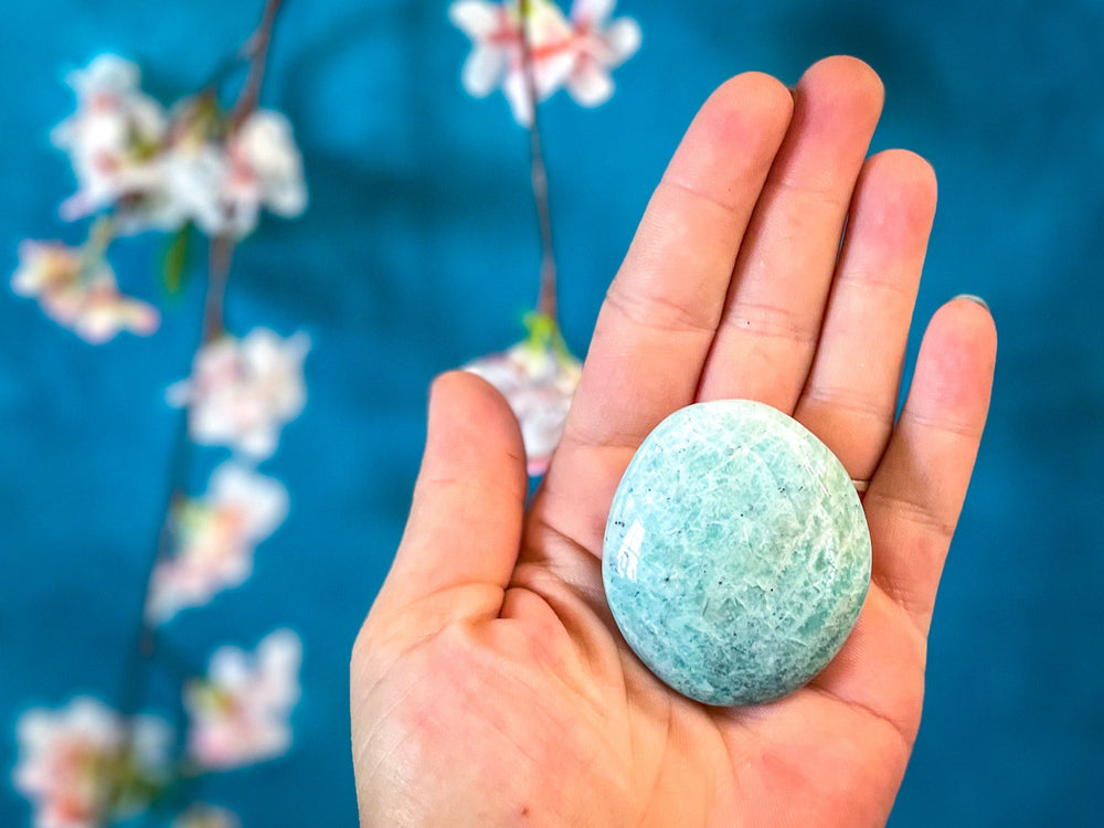 Ethically Sourced Amazonite palm stone. Amazonstone (ONLINE ORDER ONLY)