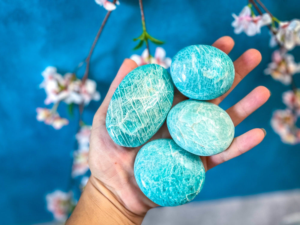 Ethically Sourced Amazonite palm stone. Amazonstone (ONLINE ORDER ONLY)
