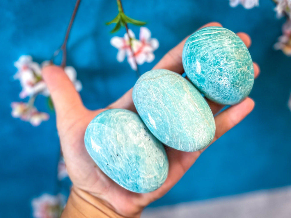 Ethically Sourced Amazonite palm stone. Amazonstone (ONLINE ORDER ONLY)