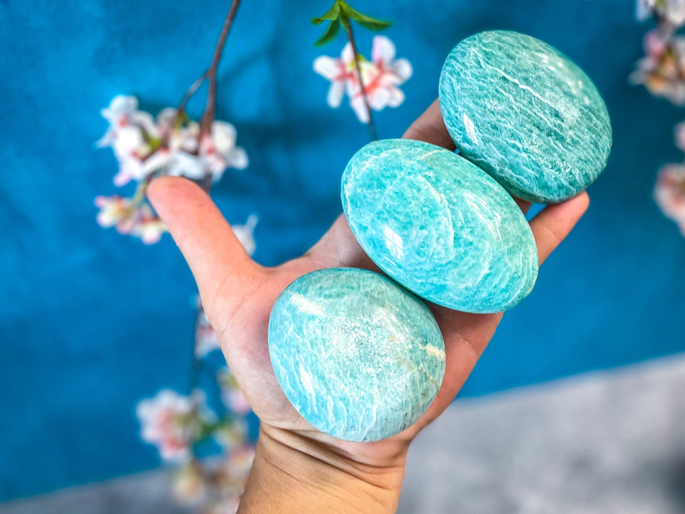 Ethically Sourced Amazonite palm stone. Amazonstone (ONLINE ORDER ONLY)