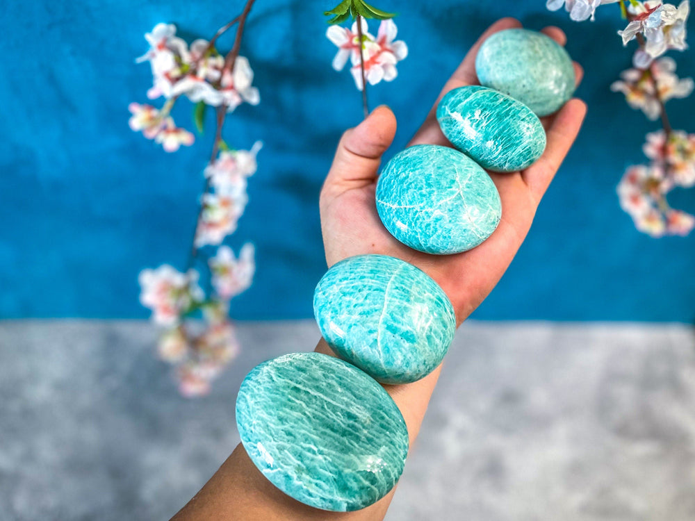 Ethically Sourced Amazonite palm stone. Amazonstone (ONLINE ORDER ONLY)