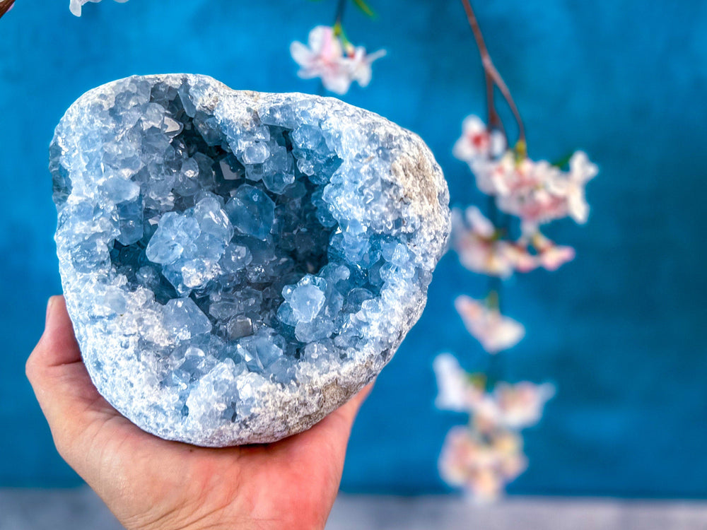 Ethically Sourced Raw CELESTITE Geodes 3 - 5 1/2 lbs! (ONLINE ORDER ONLY)