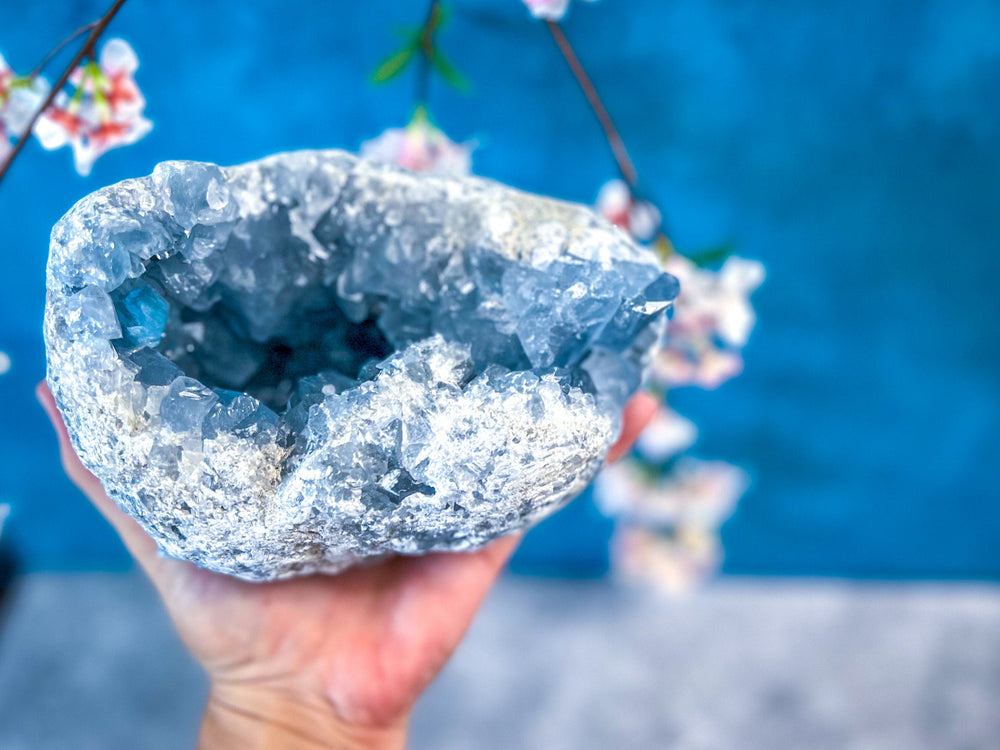 Ethically Sourced Raw CELESTITE Geodes 3 - 5 1/2 lbs! (ONLINE ORDER ONLY)