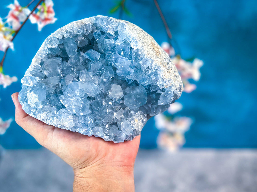 Ethically Sourced Raw CELESTITE Geodes 3 - 5 1/2 lbs! (ONLINE ORDER ONLY)