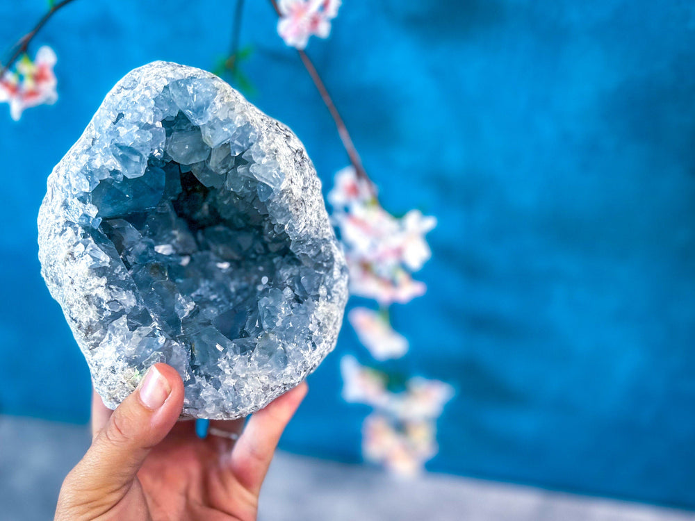 Ethically Sourced Raw CELESTITE Geodes 3 - 5 1/2 lbs! (ONLINE ORDER ONLY)