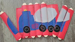 Cement Truck Stick Puzzle -  toddler quiet book page-  Seven Pieces - motor skills -  classroom - educational - Busy Bag - Activity Bag (ONLINE ORDER ONLY)