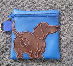 Dachshund Poop Bag Pouch - gift for dog lover - Zippered poop bag holder-  Gift for Dog Walker - veterinarian - dog groomer (ONLINE ORDER ONLY)