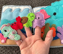 Under the Sea Quiet Book, Ocean Animal Finger Puppets, Teacher and
Child Learning Toy (ONLINE ORDER ONLY)